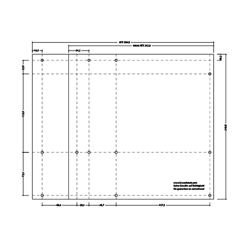 ATX und microATX Motherboard Maße